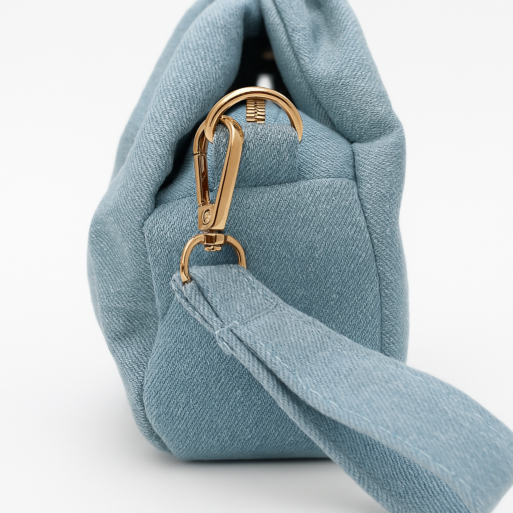 Açık Mavi Denim Kadın Clutch Çanta | Günlük & Şık Kot Çanta